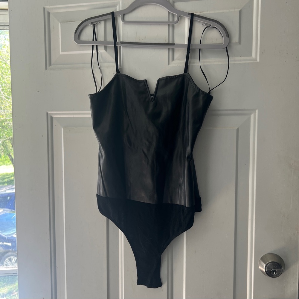 Pleather Bodysuit, so cute! Size Small from Persnickety Jane Boutique